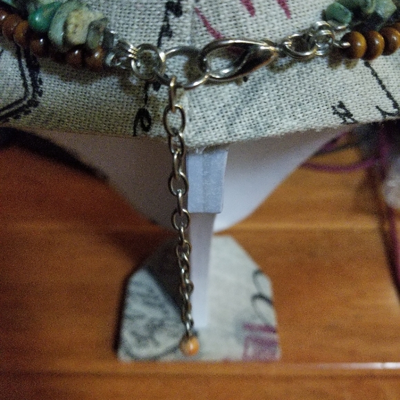 💗💗Nwot Handcrafted Cross with glass pearls.♥️♥️ - Picture 6 of 6